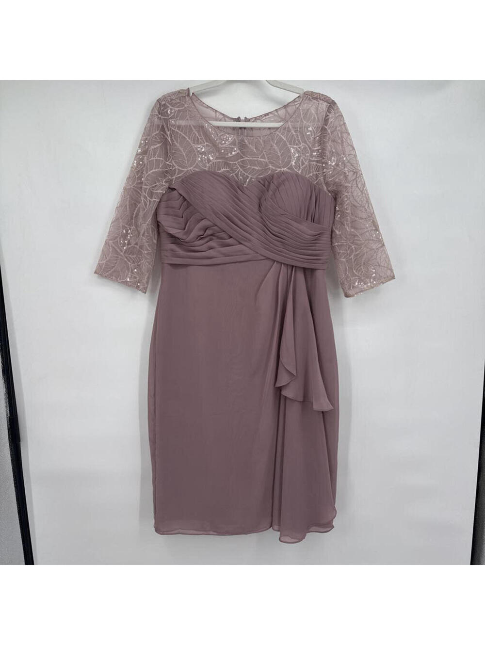 Women's NWOT JJ's House Embroidered Cocktail Mauve Dress 8